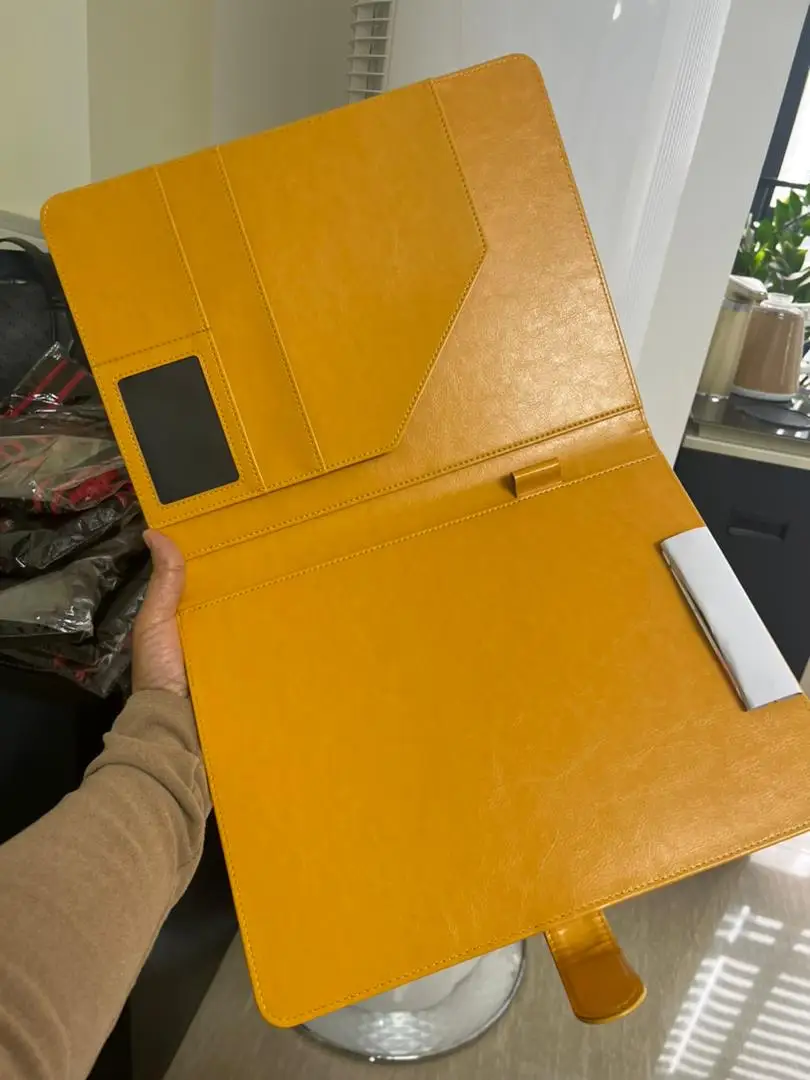 Zeta Phi Beta Sorority Greek Letters Embossed Leather Pad Portfolio