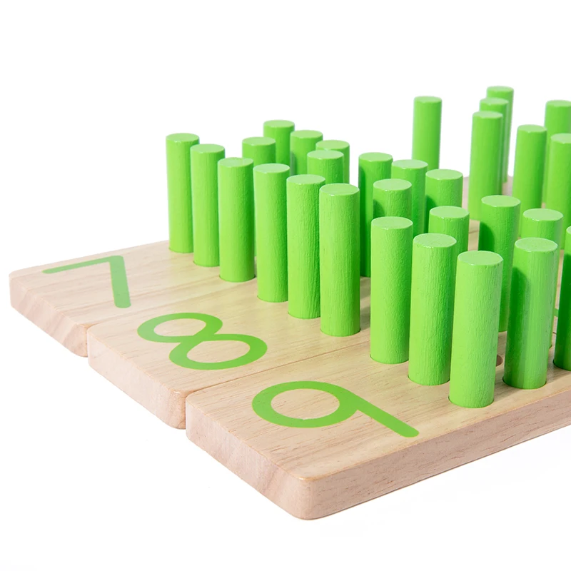 Hot Sale Wooden Number Math Learning Toy  Montessori Math Peg Board Counting Material Toys