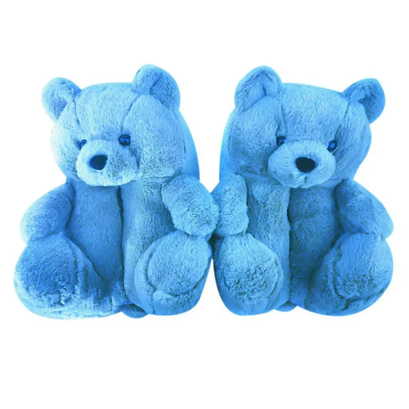 Blue teddy bear outlet slippers