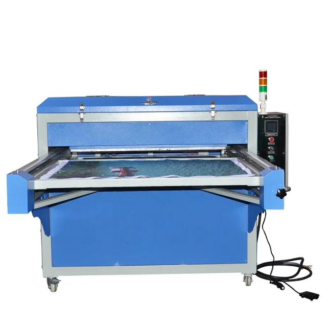 Air Pressure Double Shuttle Automatic Work Cut Sheet  Multi-color Digital Printing Large Wide Flatbed Heat Press Machine