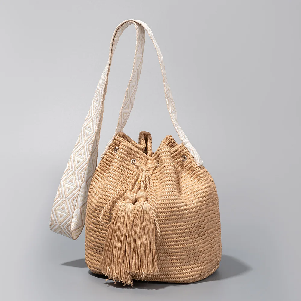 Fashion Straw Summer Handbags Sling Shoulder Bags for Women, OEM