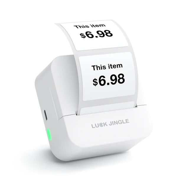 LUCK JINGLE Bluetooth mini printer for small business price tag label coffee shop chain store