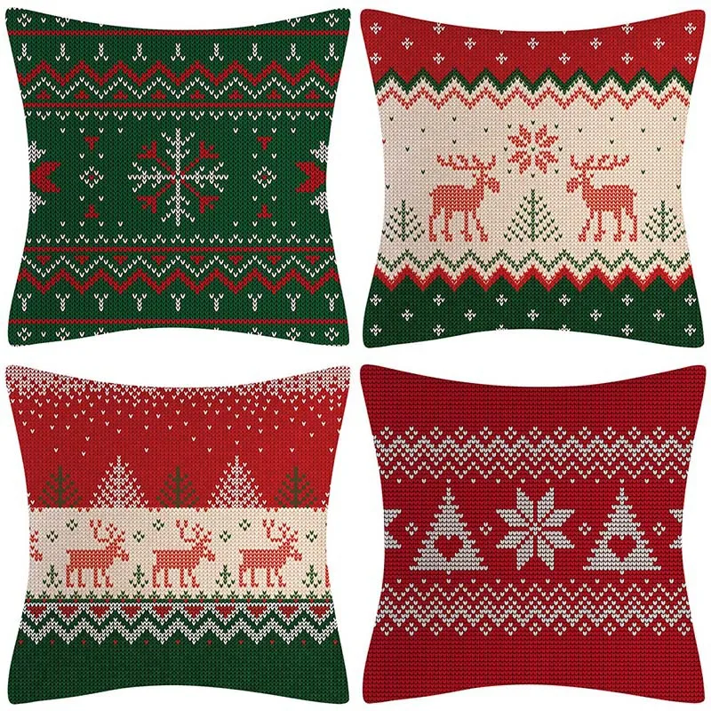 Fundas Para Cojines De Navidad Taie Dw Housses De Coussin Noel De Salon ...