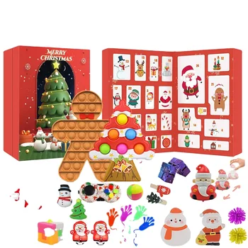 2024 wholesale Christmas Blind Box Set Cuntdown Hand Tear Calendar Book Children's Christmas Gift