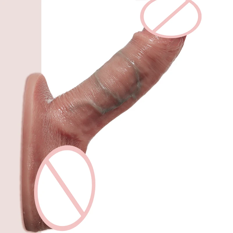 Realistisches 45-Winkel-Einsatz-Dickgestell  Doppeldeck-Flssigkeits-Silikon-Dildo weibliche Masturbation tragbares  Sexspielzeug Consolador