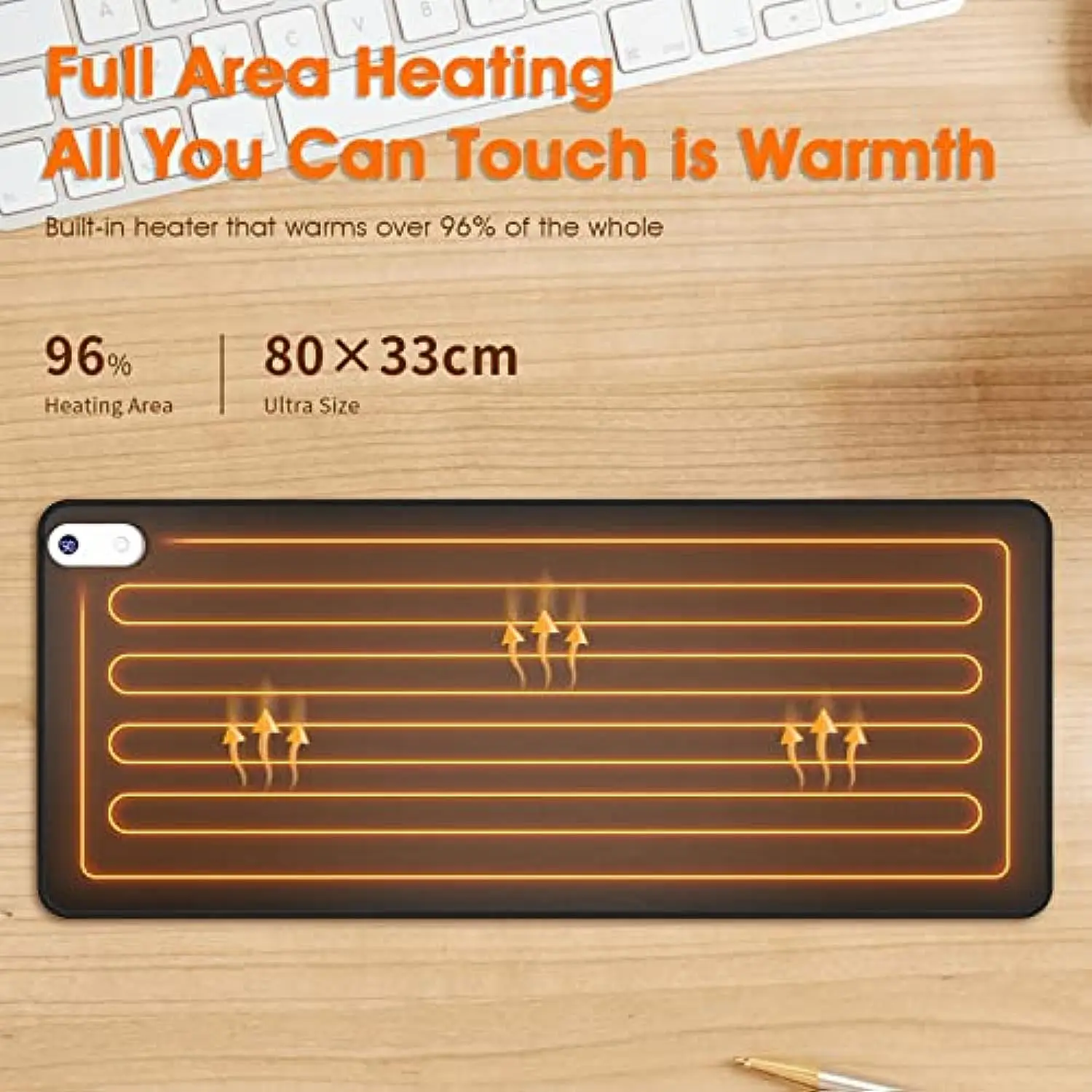 Winter Series Computer Accessories Custom Warm Leather Desk Pad Mat Set ...