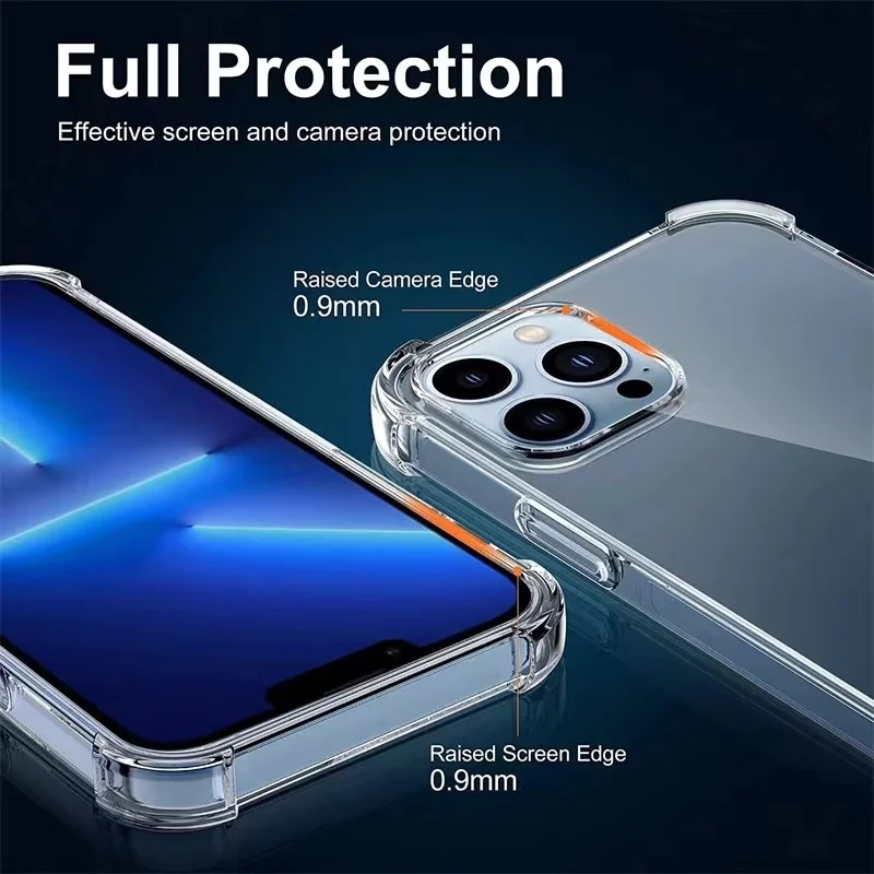 Shockproof Waterproof Tpu Transparent Four Corners Prevent Falling ...