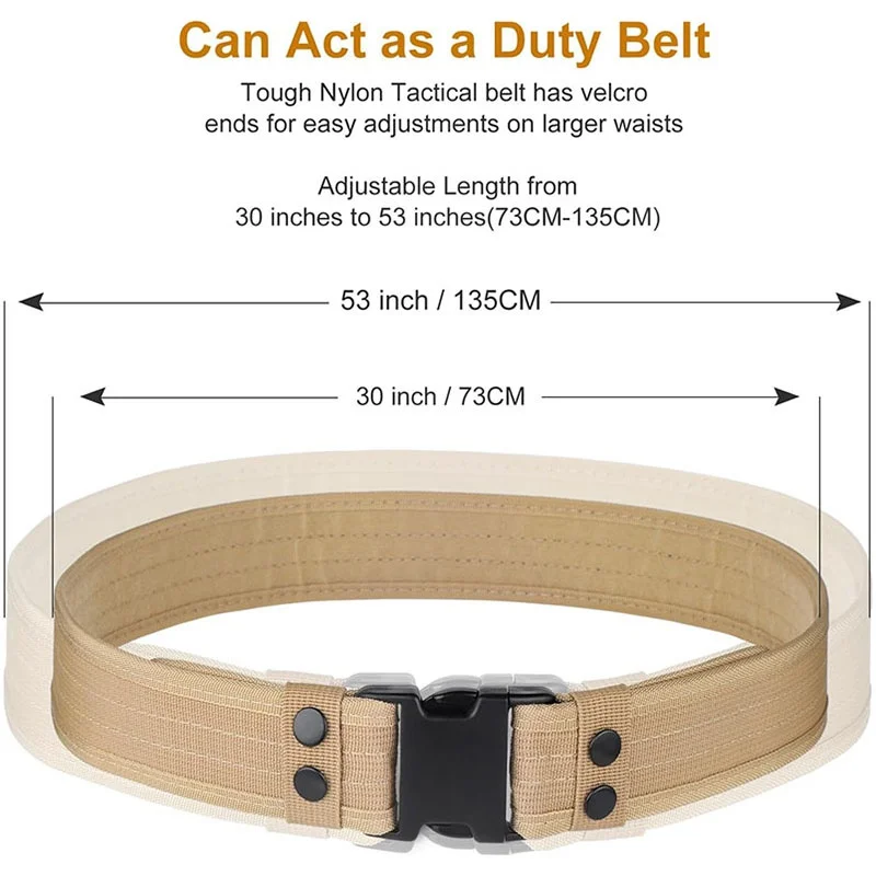 Outdoor Modular Equipment Security Utility Practical Tactical Belt with Components Pouches Bags Holster for Security Hunting