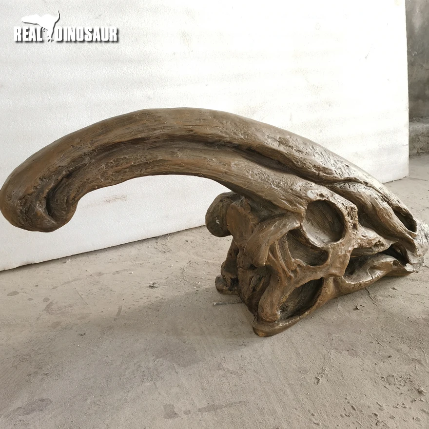 Life Size Fiberglass T-Rex Dinosaur Skulls for House Decoration