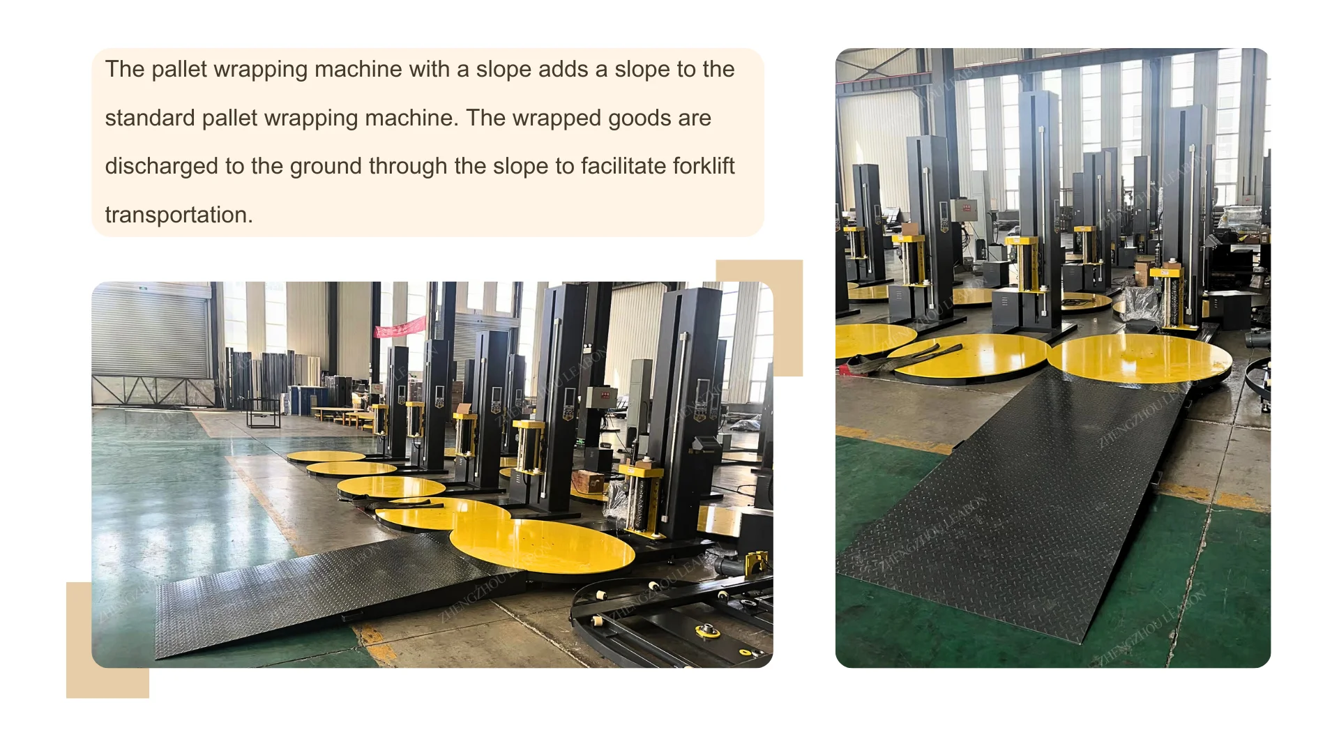 With Ramp Weight Device Pallet Wrapping Machine Food Industry Tray ...