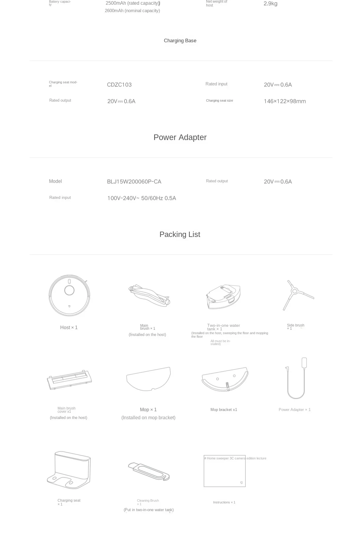 New Original Xiaomi Mijia 3c Enhanced Version Automatic Sweeping ...