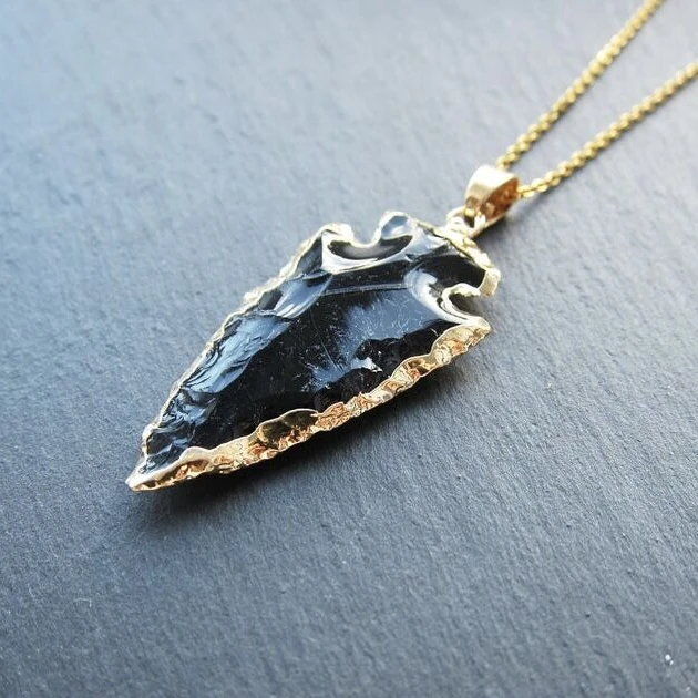 Ls-a4143 Black Obsidian Necklace 