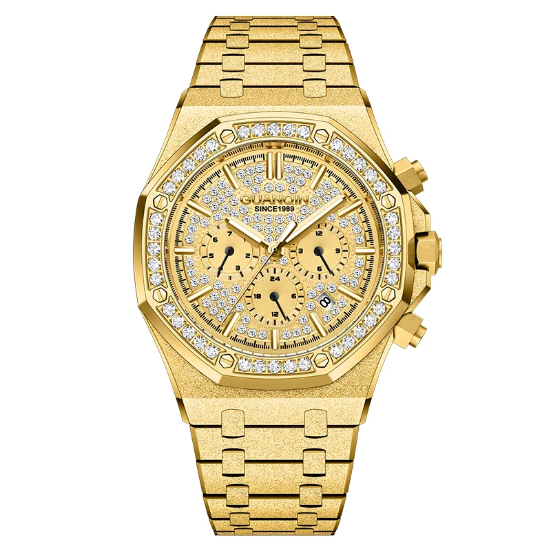 2024 новые мужские деловые механические часы золотые наручные часы