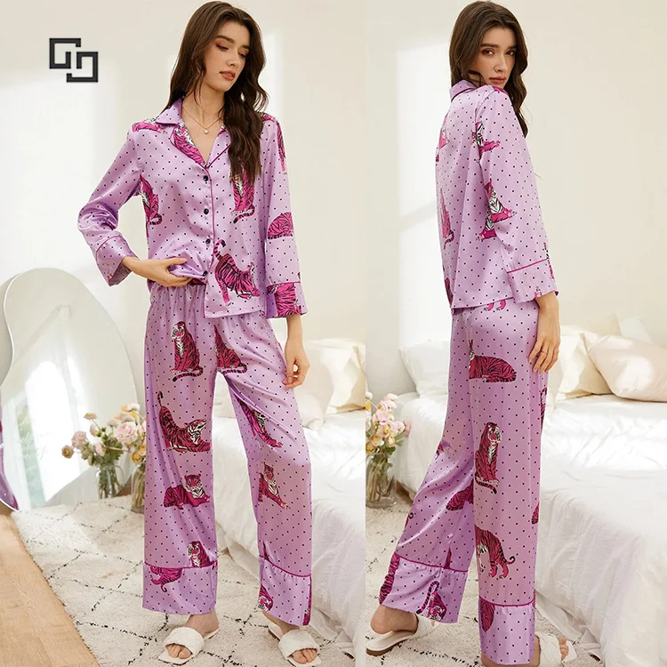 Pigiama Donna in Raso Personalizzato con Foto,Pigiama di Seta Donna con Bottoni Elegante Set Pigiama Satinato Maniche Lunghe Pigiami Due Pezzi con Revers,Personalizzabile Idea Regalo per Fidanzata