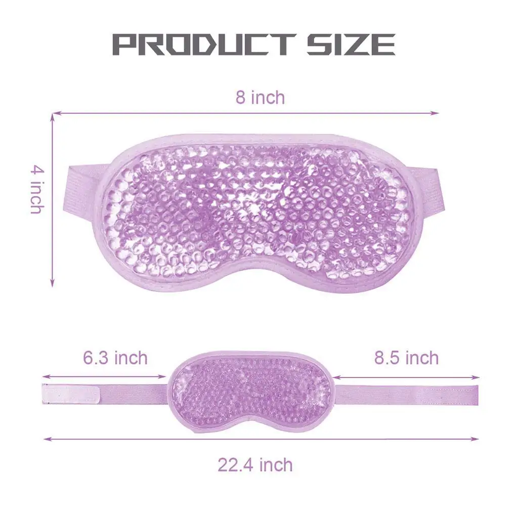 New Products 2023 Logo Cooling Bead Eye Mask With Microwave Gel Pack