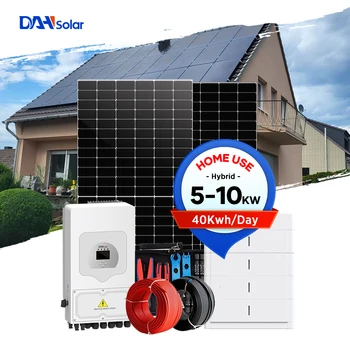 Hybrid Solar System 3kw 5kw 6kw 10kw Roof Complete Off Grid Solar ...