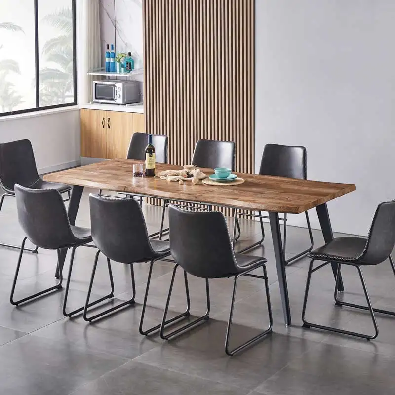 Cheap Living Room Table Set Modern Home Kitchen Dining Table Set Wooden Extendable Wood Live Edge Dining Table 8 Seater