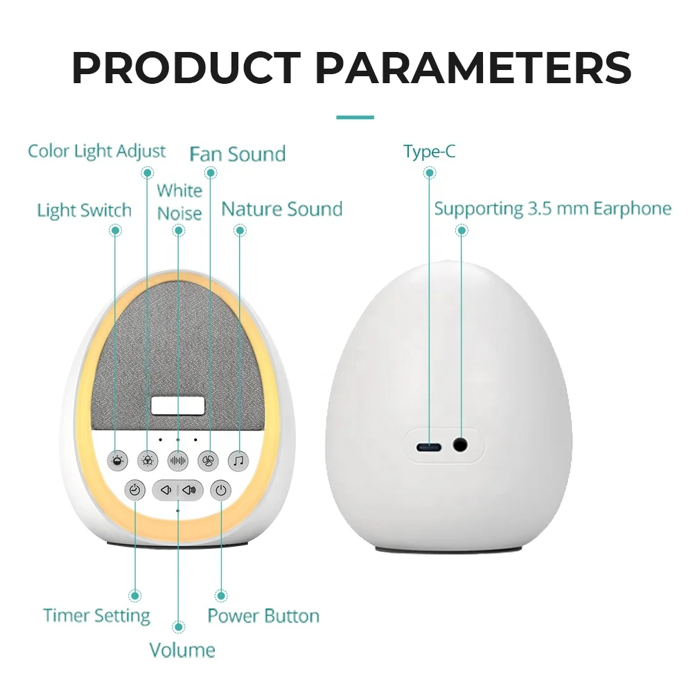 Hifid White Noise Machine - 29 Soothing Sounds for Baby