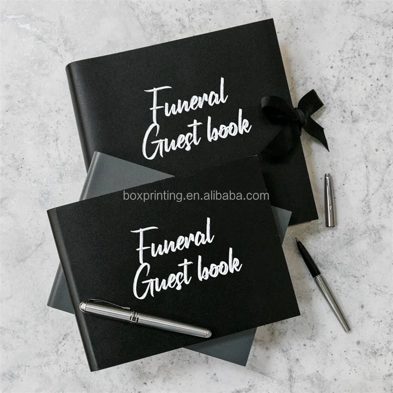 Customized  Memorial Personalized Funeral Guest Memory Sign Funeral Register Book Signbook for Loving Memory