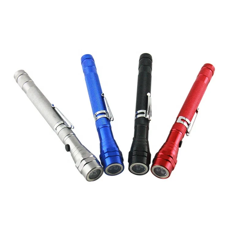 Factory OEM Telescoping Magnetic Pickup Tool With Bright Led Lights Flexible Pick up Led Flashlight With Extendable Neck
