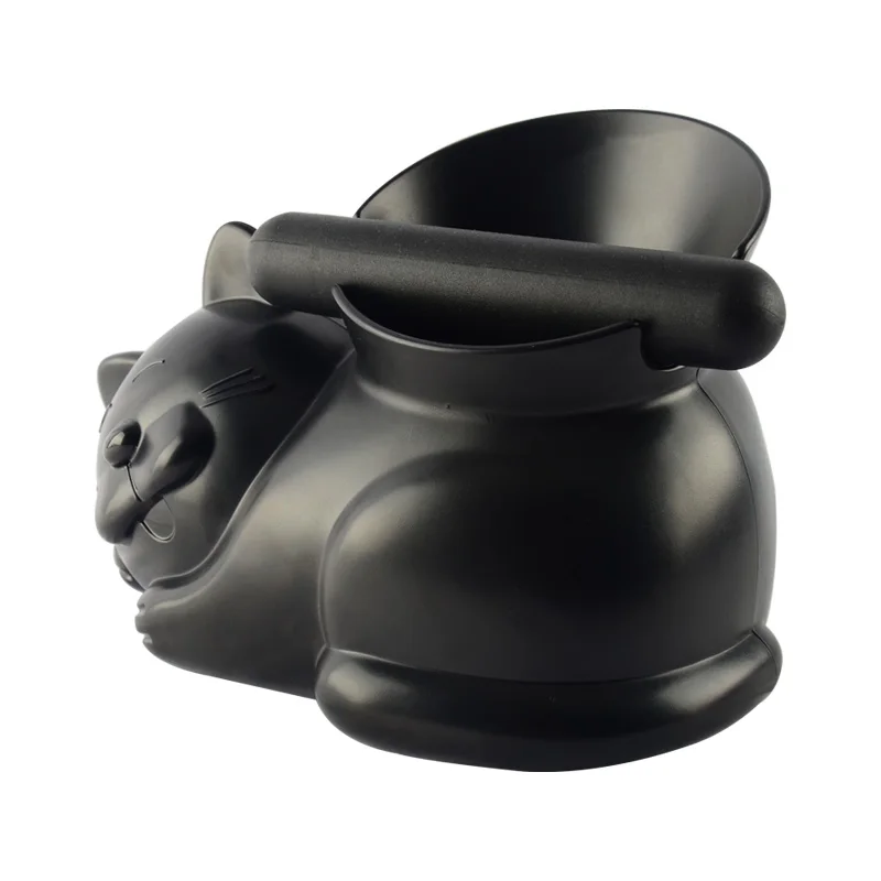 Инструменты для бариста, милый Контейнер для кофейных зерен в форме кошки, мини-ящик для ударов с резиновым баром, ящик для кофе эспрессо