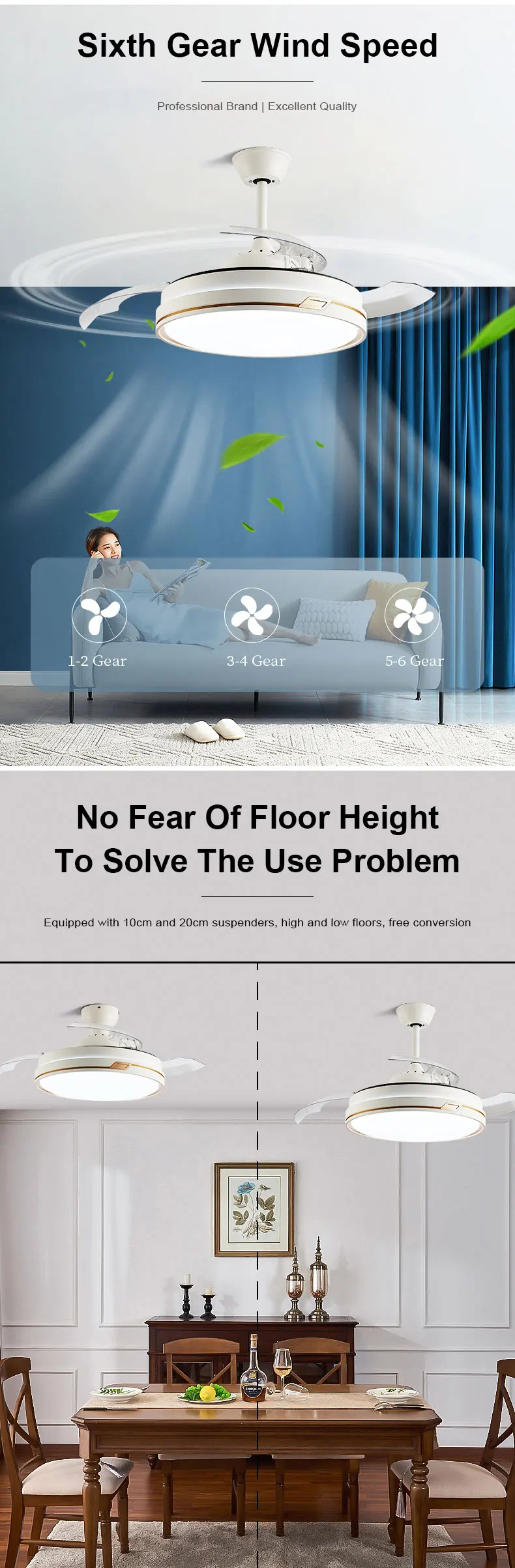 Ceiling Fan, LED, 110-220V, 35W - detail 4