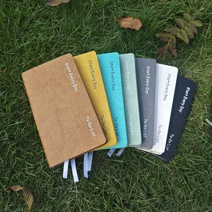 Customizable A5 Soft Leather Wrinkle Daily Planner Todolist Self-Discipline Management Check-In Book Printed Enhanced Thermal