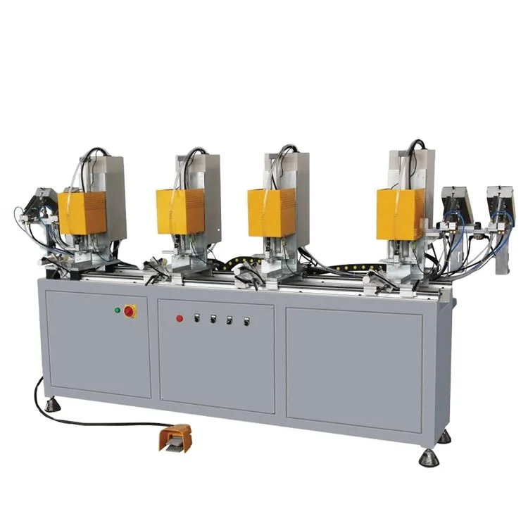 Labor Saving Window Making Four Head Automatic PVC UPVC Profile Screw Fastening Machine factory