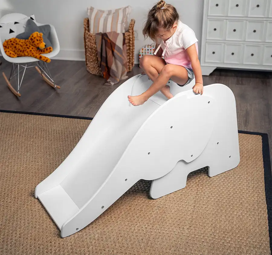 CPC CE Certified 2023 New Design Indoor Playground Elephant Wooden Slide for Kids