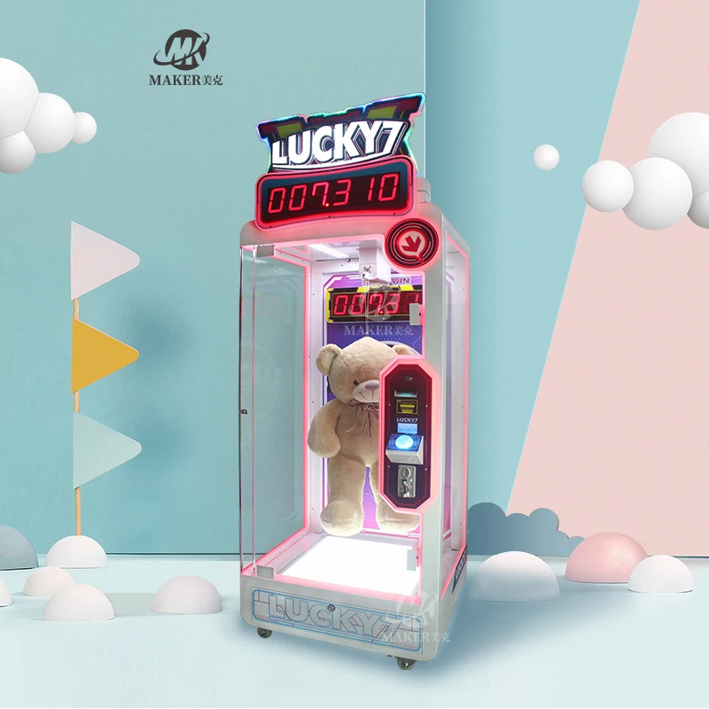 Scissors Cut Prize Gift Machine Customized Pink Lucky 7
