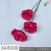 3-headed bract-shaped rose YB rose red