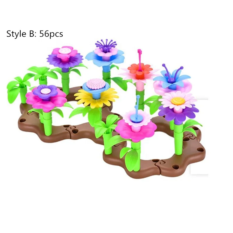 Jardín de flores de construcción de juguete victostar bloques de construcción Conjunto de juguetes para niños 98 piezas 
