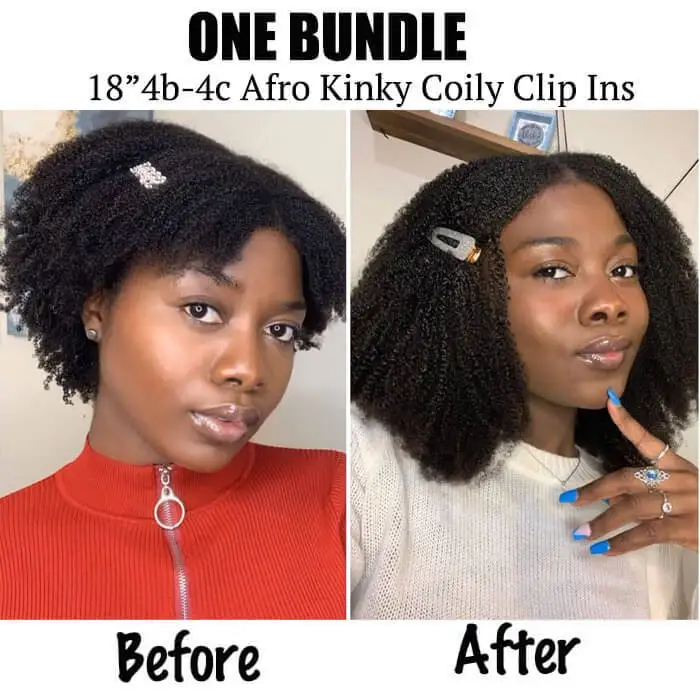 Brazilian Raw Virgin 3A 3B 3C 4A 4B Afro Kinky Curly Clip Hair in Hair Extensions Kinky Curly Human Hair 4C Kinky Clip Ins
