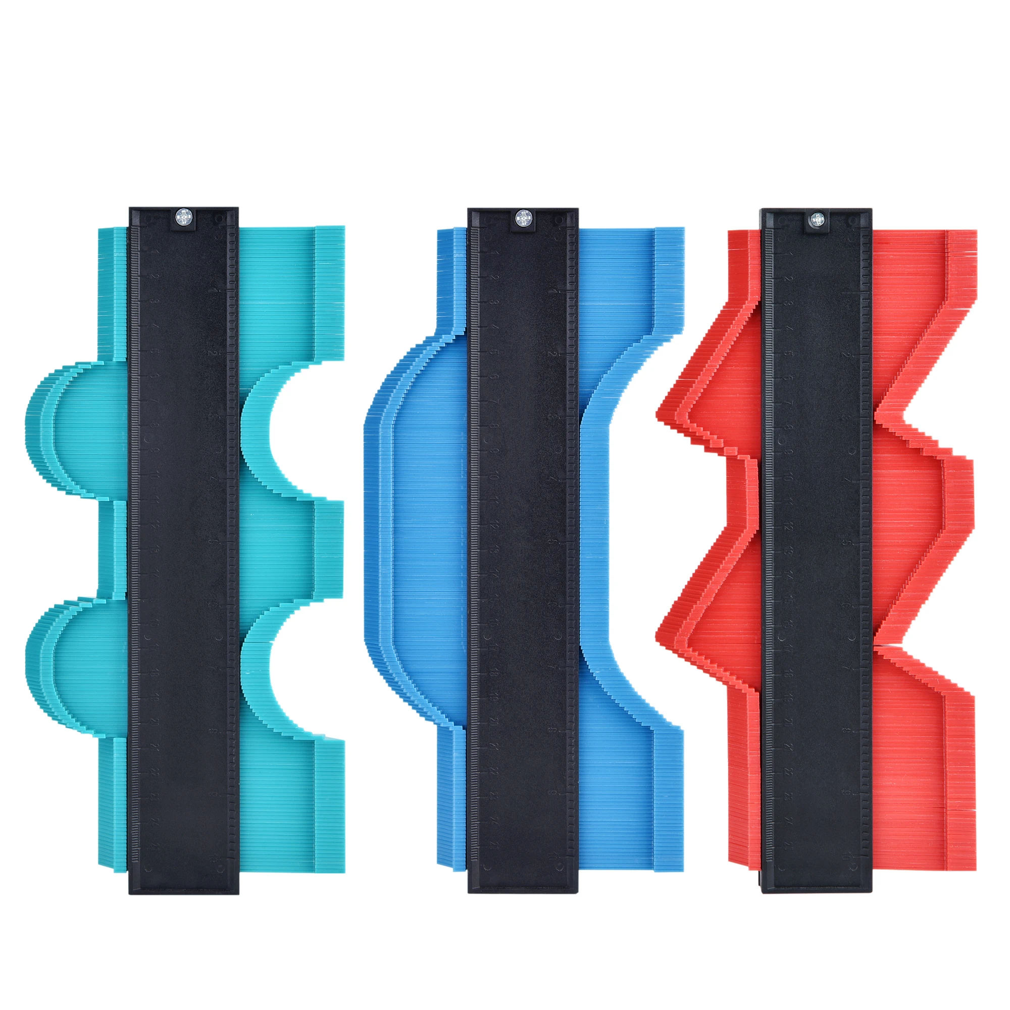 Lockable 10inch Contours Edge Shaping Measure Ruler Shape Contour Profile Contours Gauge Duplicator with Lock for Wood Working