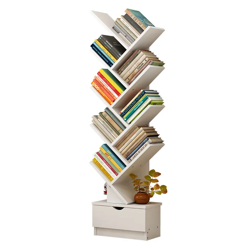 Wholesale Creative Expandable Tree Shaped Bookshelf Wooden Kids Children Book Rack Furniture Sets Bookcase for Kids