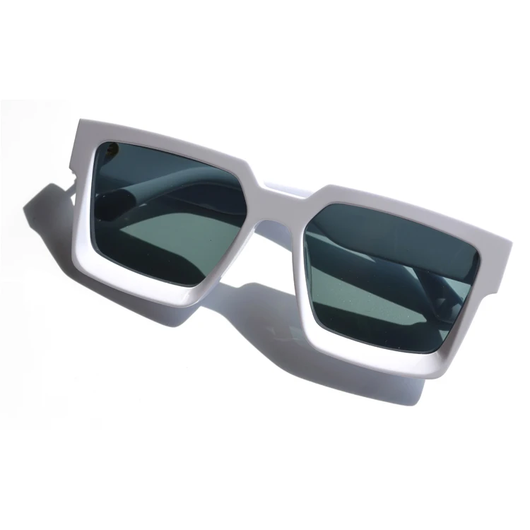 Jass Manak Badshah Sahil Khan White Rectangular Square Sunglasses for Men  and Women Free Size White