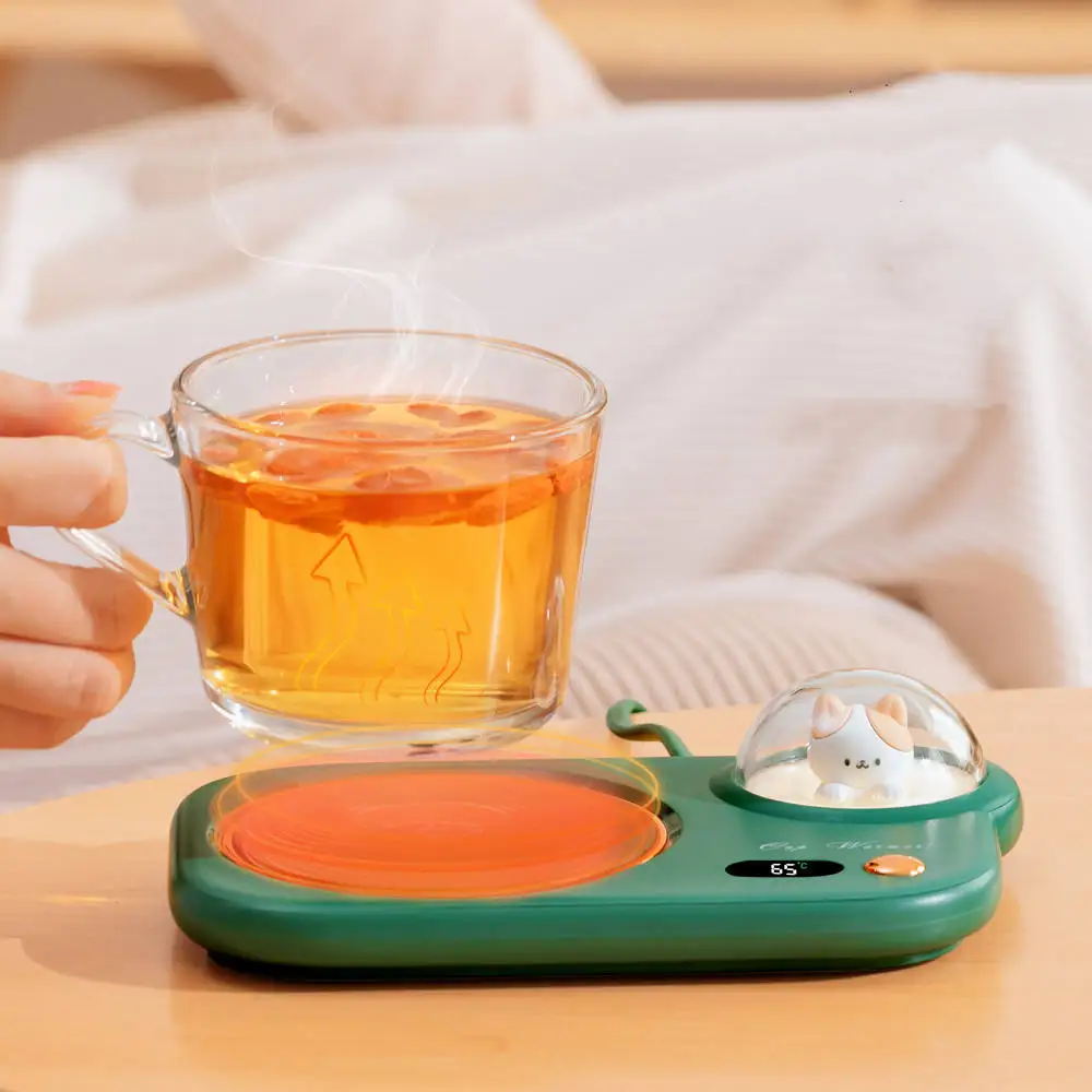 Умная электрическая кружка для напитков, кофейная чашка, подогреватель, термостат для воды, Настольная нагревательная пластина
