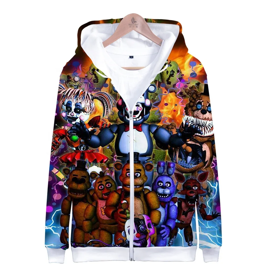 Felpe In Pile Di Poliestere A Basso Prezzo Felpa Girocollo Personalizzata  All'ingrosso Con Cerniera Maglione Da Uomo Con Stampa 3d - Buy 3d Stampato  Delle Cinque Notti A Freddy Pull Over Con