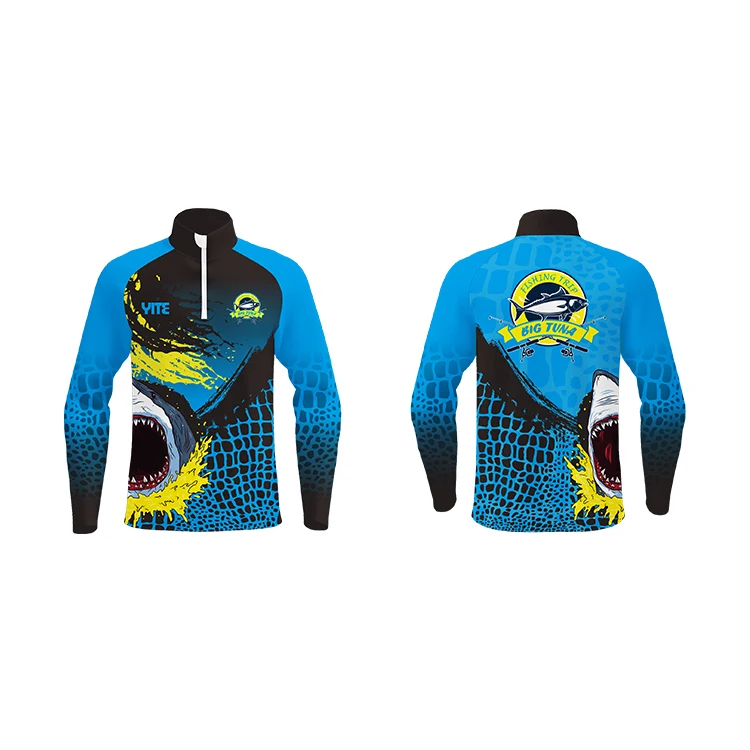 Source Design Your Own Long Sleeve Sublimation Fishing Jersey