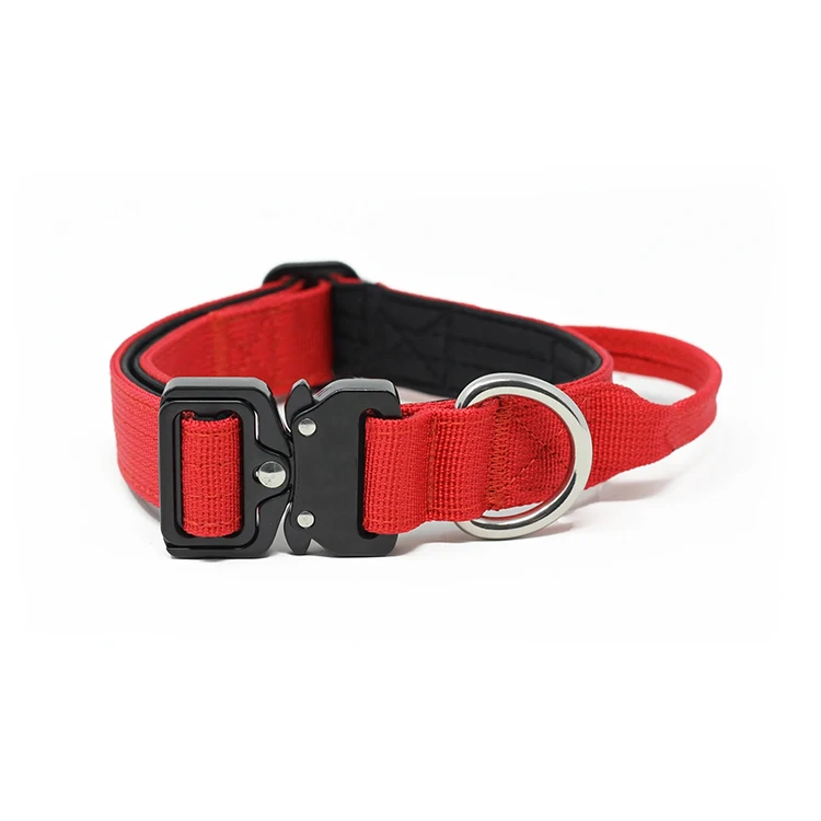Inch Adjustable Combat Tactical Heavy Duty Soft Neoprene Nylon Padded  Buckle Dog Collar