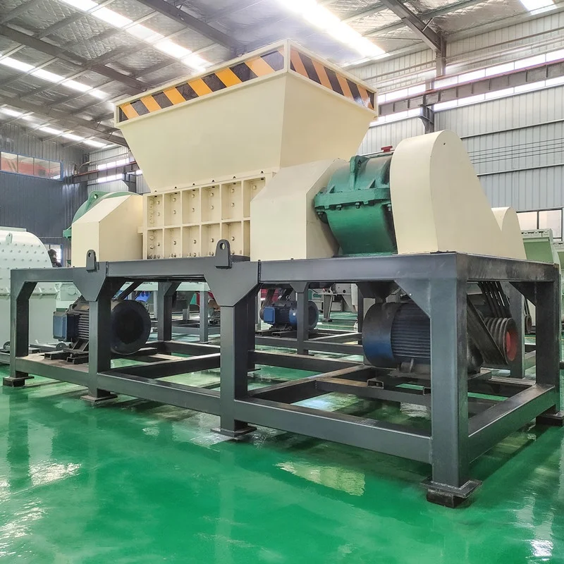 Double Shaft Garden Tree Straw Waste Wooden case Crusher Hard Wood Pallet Chipper Shredder Machine Price