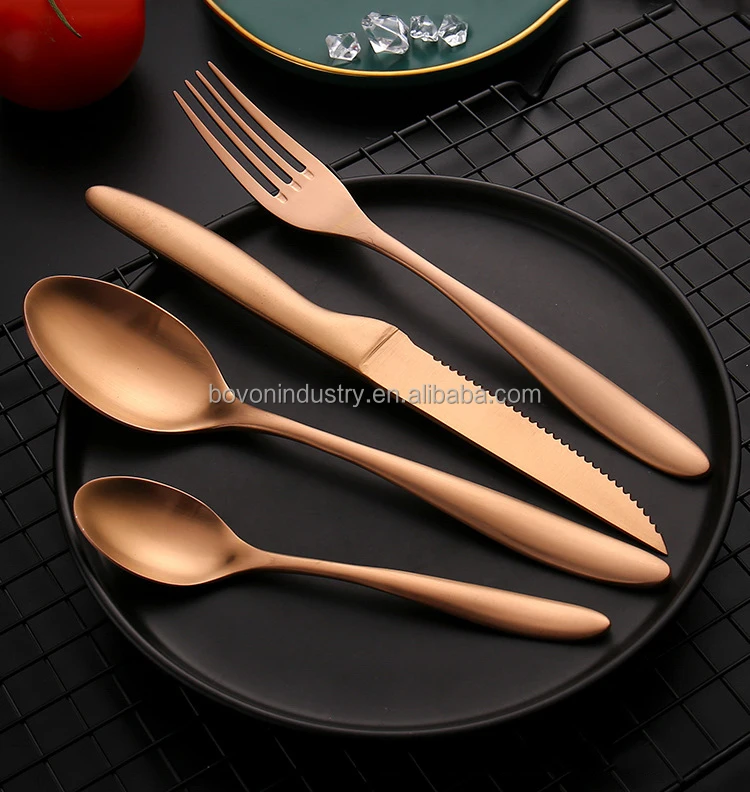 Matt Stainless Steel Cutlery Set Knife Fork Crofton Aldi Pvd Coating