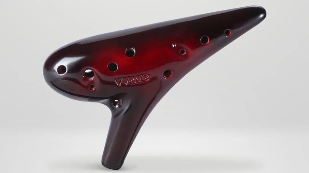 Oa Pay 12 Hole Ceramic Ocarina Alto C Strawfired Smoked Ocarina With