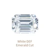 White DEF Emerald Cut