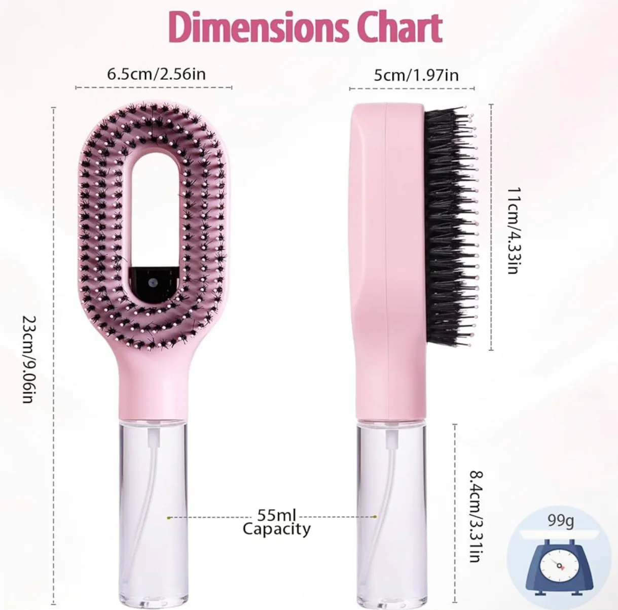 Refillable Liquid Hair Styling Spray Comb