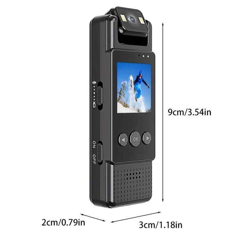 Screen H82 Portable Back Clip Audio Video Recorder Camera With Starlight Night Vision Action Body Worn Camera