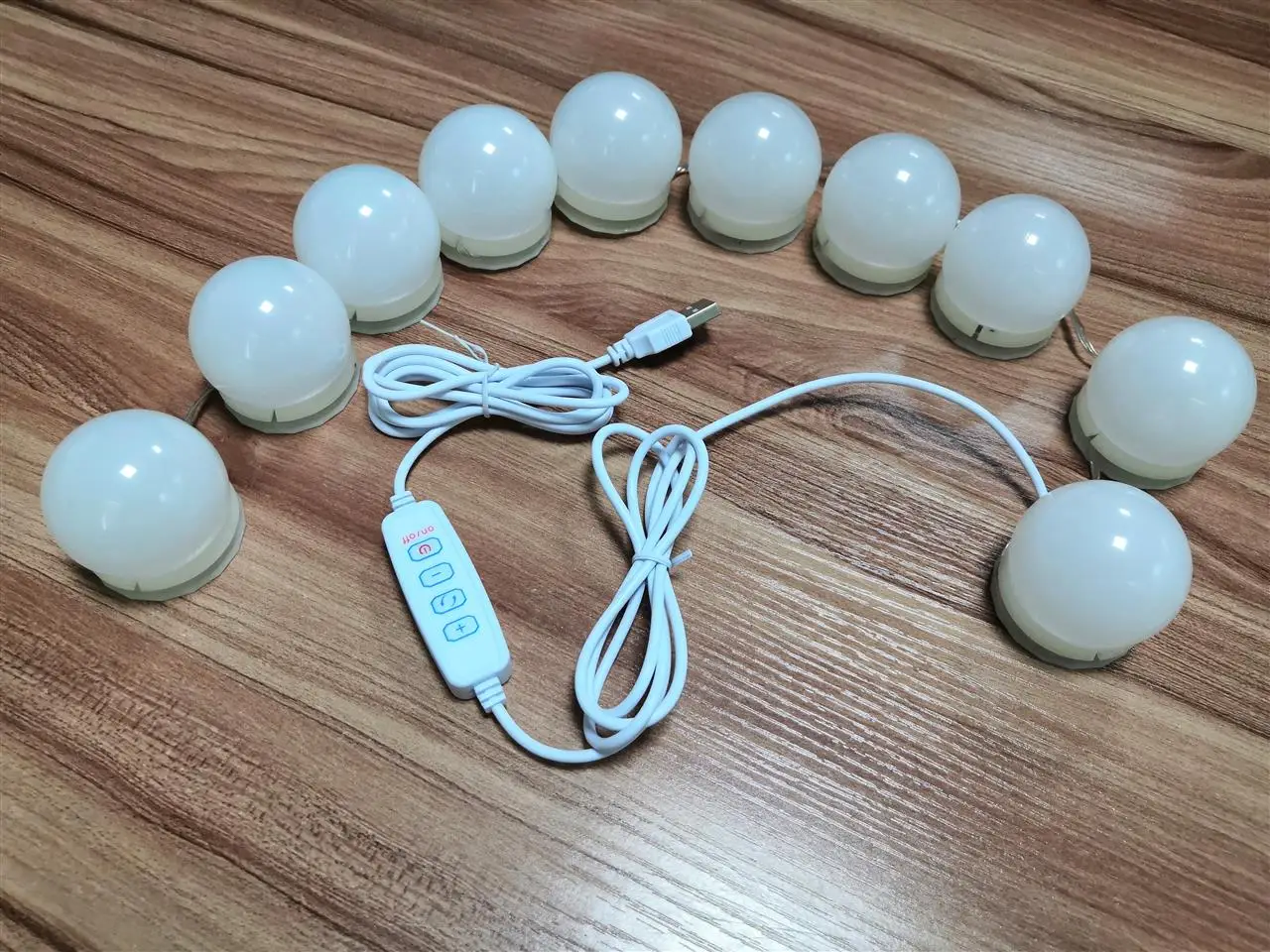 Новинка; 10 лампы LED макияж зеркало передний свет лампочки Голливуд для нанесения макияжа) со светодиодной подсветкой по краю и туалетное Лампы 3 вида цветов светодиодные