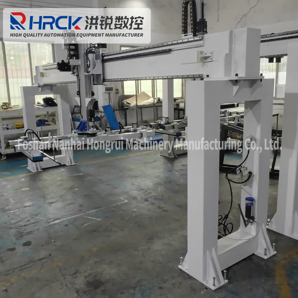 Hongrui Easy to operate OEM dual station gantry machine  machine mdf feeder in the woodworking industry 