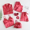 Set rosso solido da 7 pezzi