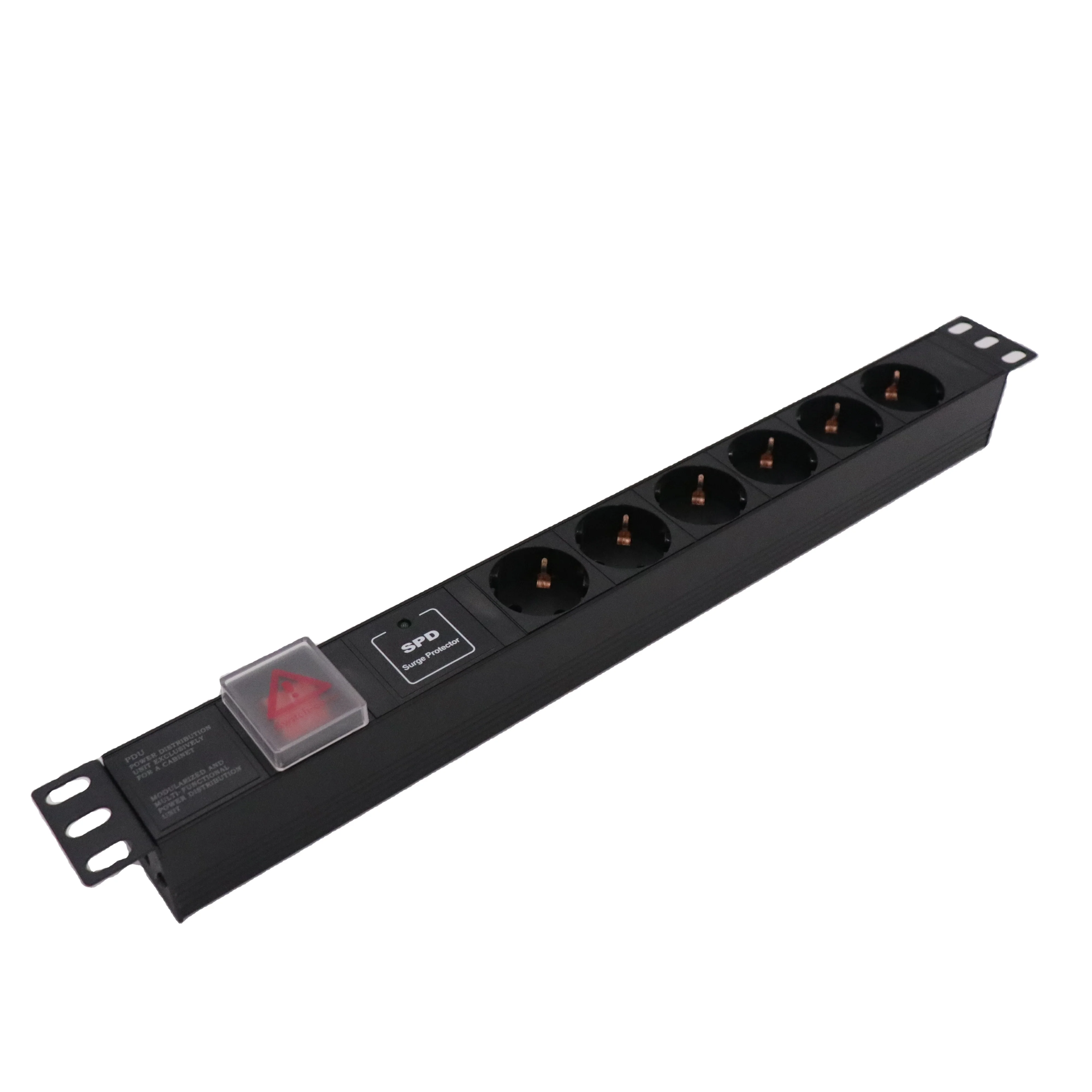 1U 6 Ways Germany  Type with SPD   Rack PDU